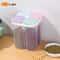Kitchen Cereal Storage Box 4Grid Plastic Food Container with Airtight Seal