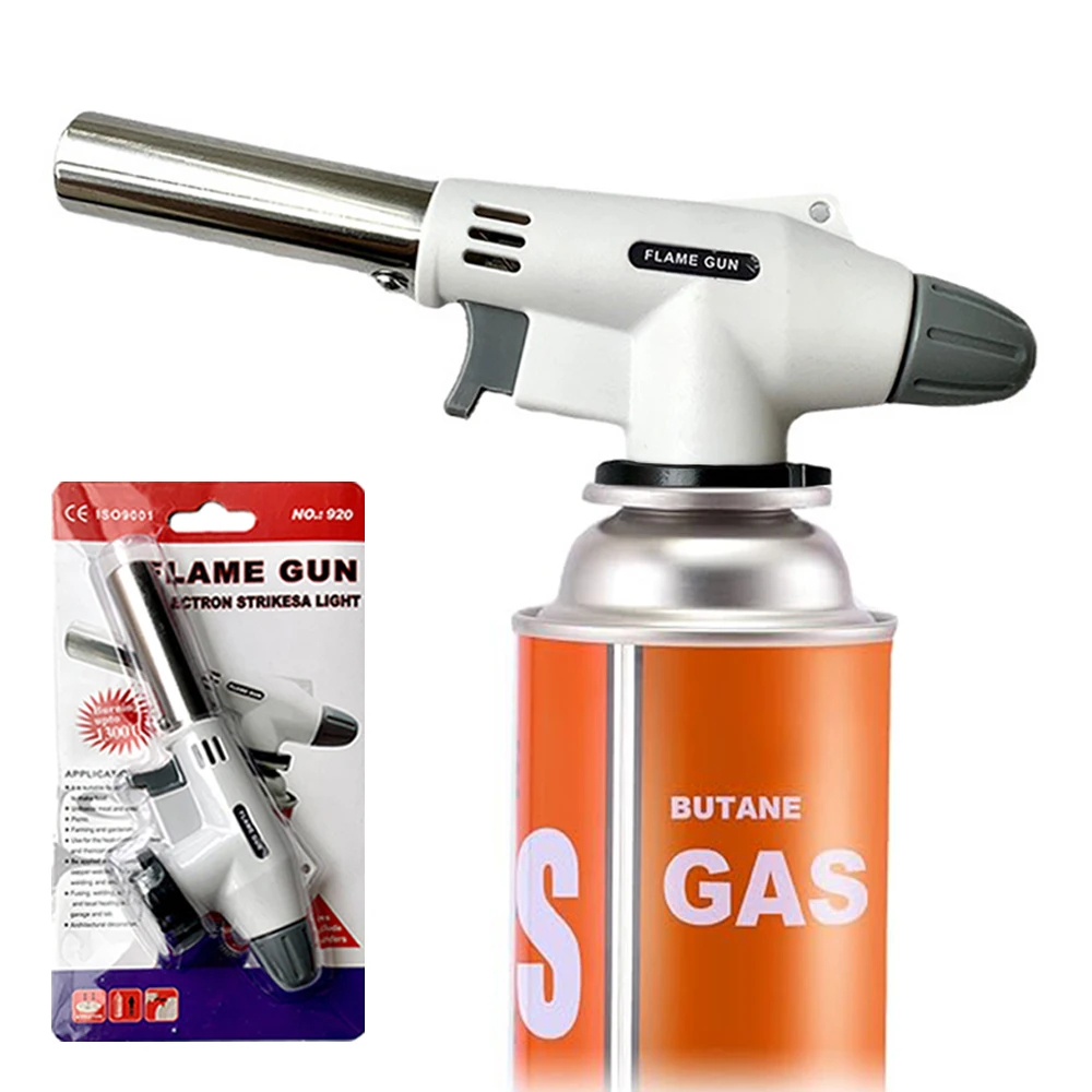 Portable Flame Gun Torch Multifunctional BBQ Camping Burner for Cooking Soldering Desserts