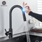 Touch Sensor Black Kitchen Mixer Tap PullOut Sprayer Faucet With Sensitive Touch Control 0