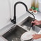 Touch Sensor Black Kitchen Mixer Tap PullOut Sprayer Faucet With Sensitive Touch Control 2