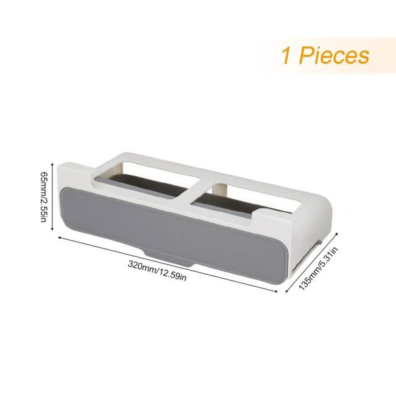 SelfAdhesive WallMounted Spice Rack For Kitchen Storage UnderShelf Organizer 7