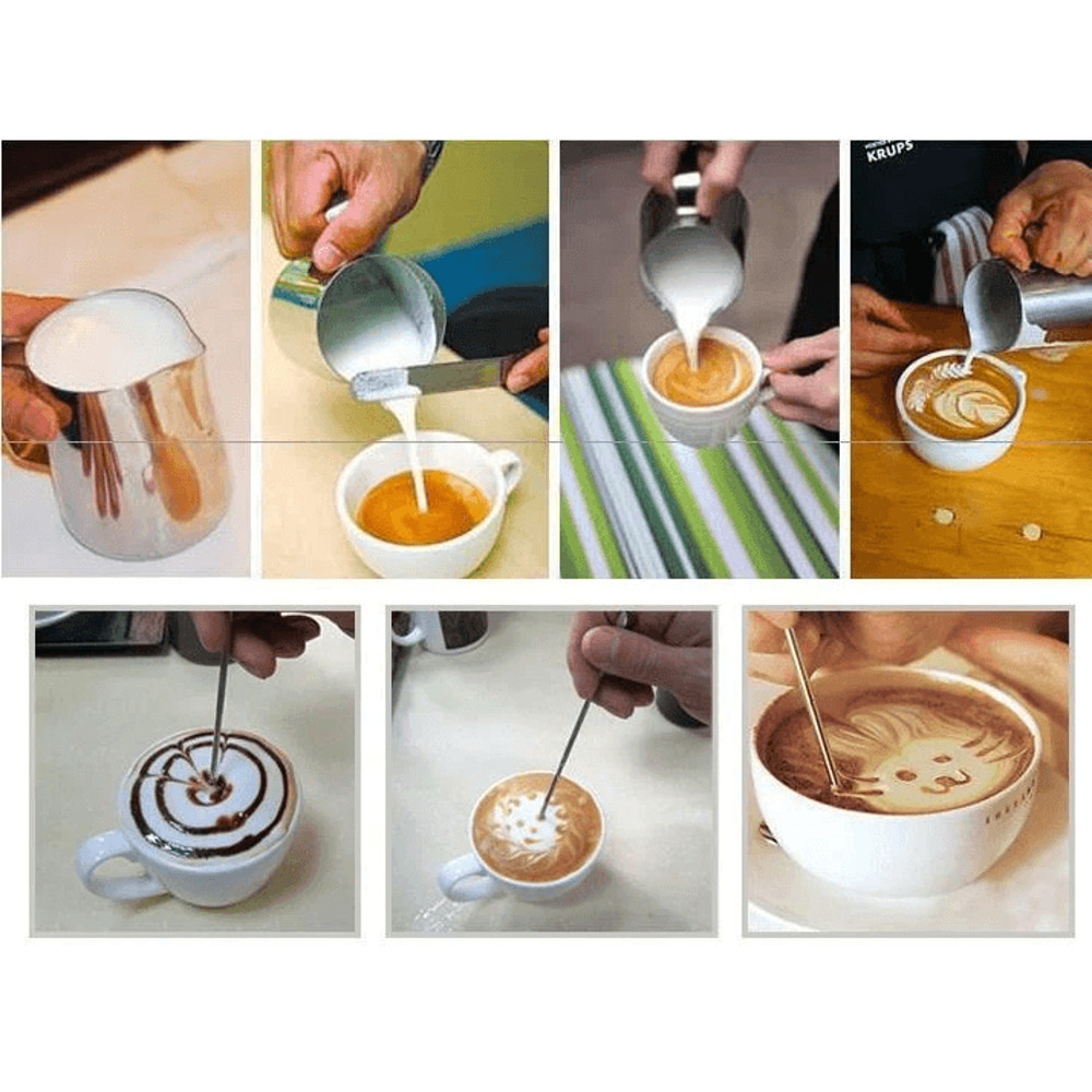 Stainless Steel Coffee Latte Art Pen Barista Needle Tool For Foam Design 1