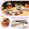 21-Piece Ceramic Tea Set with Metal Holder & Cupcake Stand – Elegant European Tea Pot, Cups, and Tiered Dessert Tower