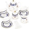 Elegant Porcelain Tea Sets For Adults Floral Tea Cups Set Of 6 With Sugar Bowl Creamer 6