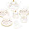 Elegant Porcelain Tea Sets for Adults – Floral Tea Cups Set of 6 with Sugar Bowl & Creamer