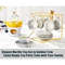 Elegant Handcrafted Tea Set 21 Pcs Gray Marble Porcelain Set For Kids Adults 2