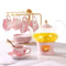 Elegant Handcrafted Tea Set 21 Pcs Gray Marble Porcelain Set For Kids Adults 5