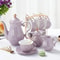 22Piece Porcelain Tea Set For 6 Luxury British Style Tea Coffee Cups With Golden Trim 8