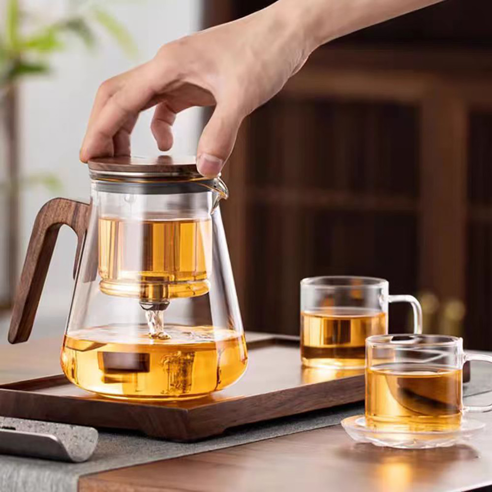 Bonston Heat-Resistant Glass Teapot with Magnetic Switch – 27oz, Durable & Stylish