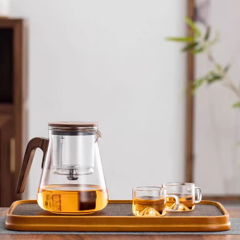 Bonston Heat-Resistant Glass Teapot with Magnetic Switch – 27oz, Durable & Stylish