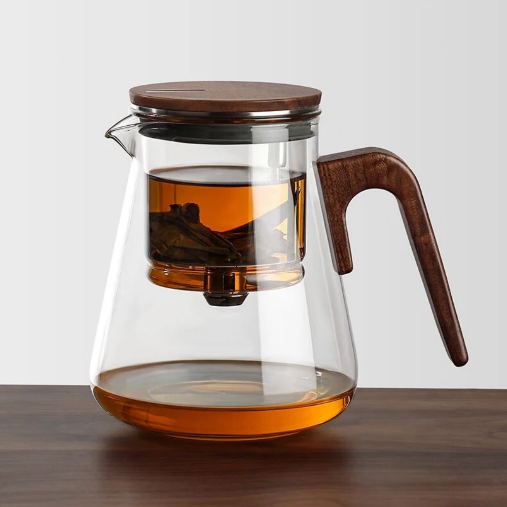 Bonston Heat-Resistant Glass Teapot with Magnetic Switch – 27oz, Durable & Stylish