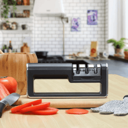 premium knife sharpener, ceramic tungsten steel, kitchen sharpening system
