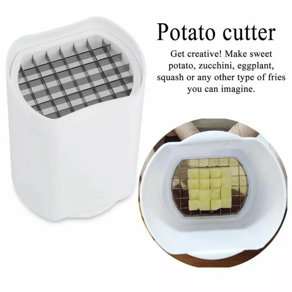 One Step New Kitchen French Fry Cutter Potato Vegetable Fruit Slicer Tools For Effortless Slicing A 0