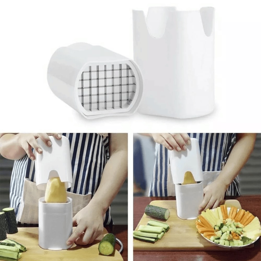 One Step New Kitchen French Fry Cutter Potato Vegetable Fruit Slicer Tools For Effortless Slicing A 2