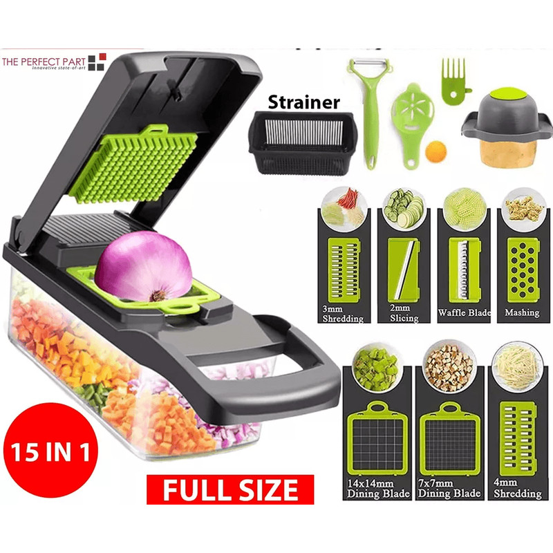 Vegetable Fruit Chopper And Cutter Onion Veggie Dicer Slicer Kitchen Set With Stainless Steel Blade 0