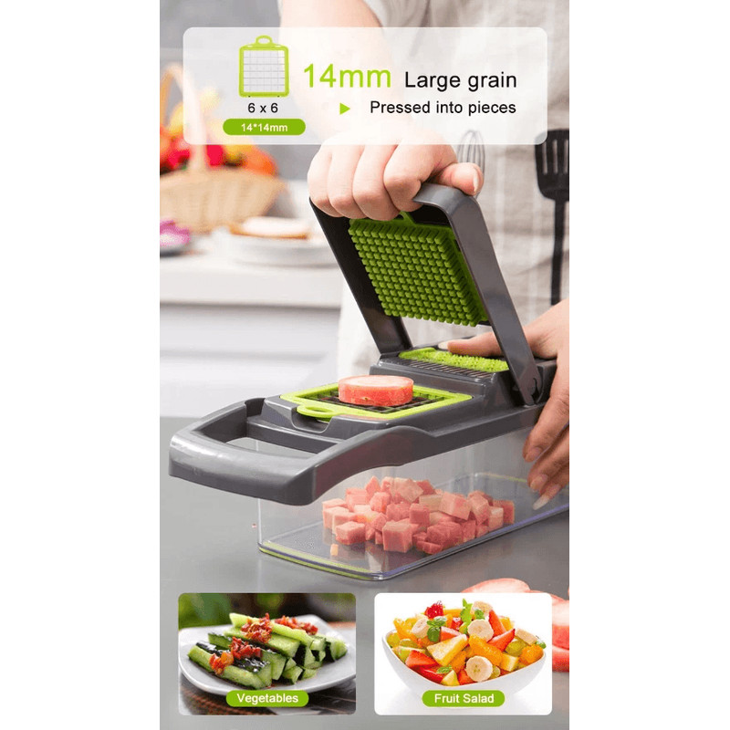 Vegetable Fruit Chopper And Cutter Onion Veggie Dicer Slicer Kitchen Set With Stainless Steel Blade 9