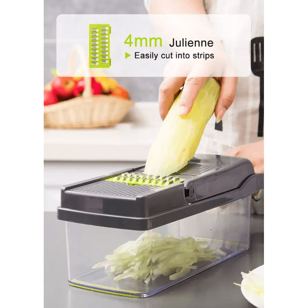 Vegetable Fruit Chopper And Cutter Onion Veggie Dicer Slicer Kitchen Set With Stainless Steel Blade 4