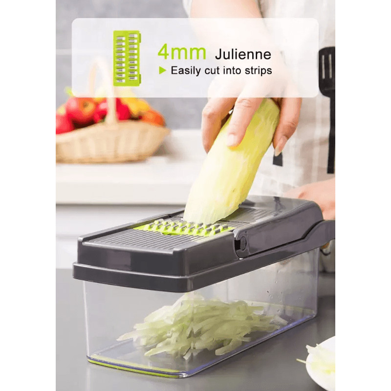 Vegetable Fruit Chopper And Cutter Onion Veggie Dicer Slicer Kitchen Set With Stainless Steel Blade 4