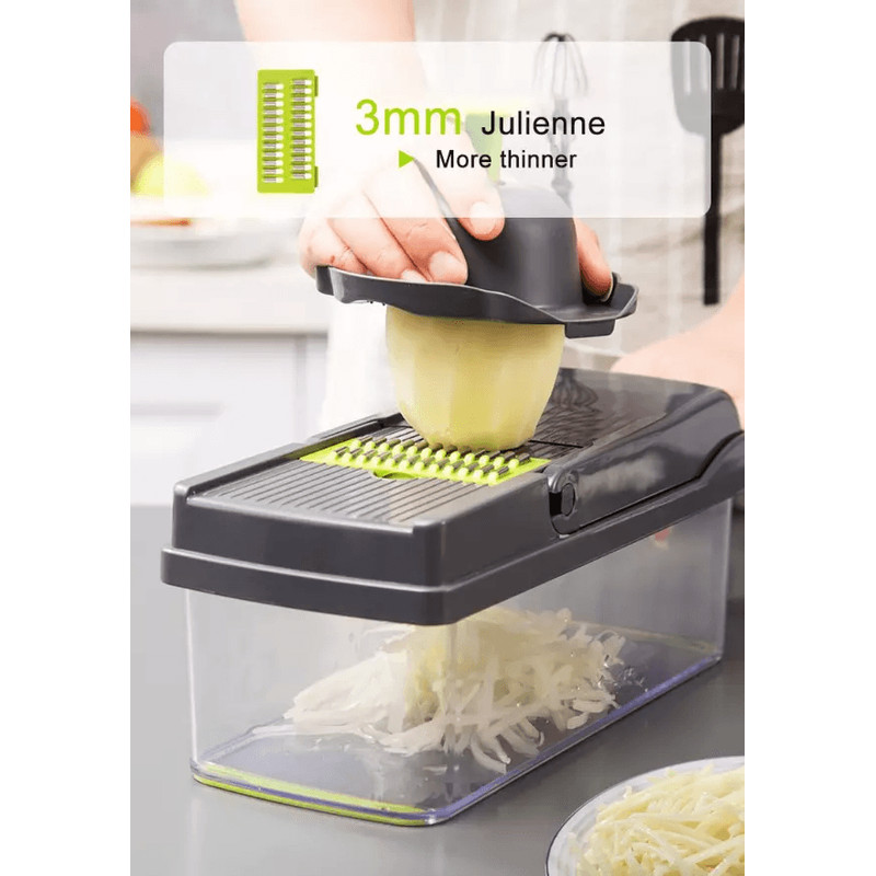 Vegetable Fruit Chopper And Cutter Onion Veggie Dicer Slicer Kitchen Set With Stainless Steel Blade 5