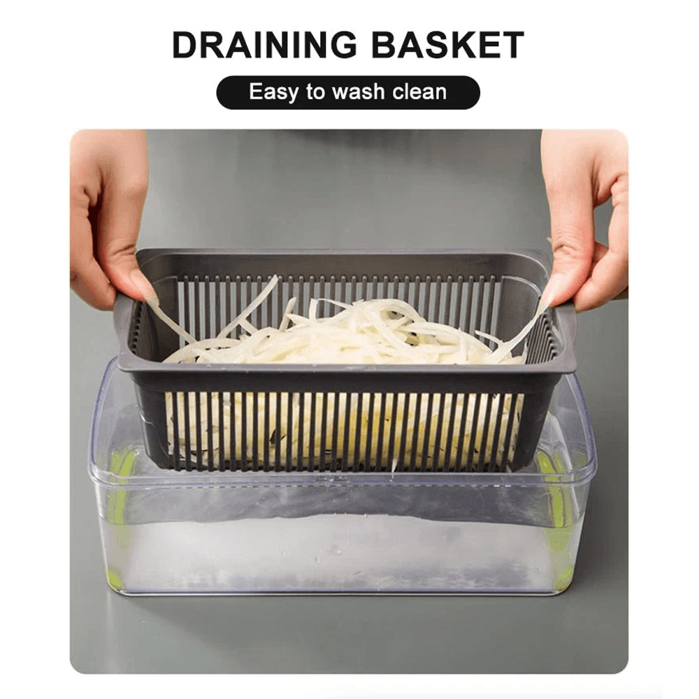 Vegetable Fruit Chopper And Cutter Onion Veggie Dicer Slicer Kitchen Set With Stainless Steel Blade 7