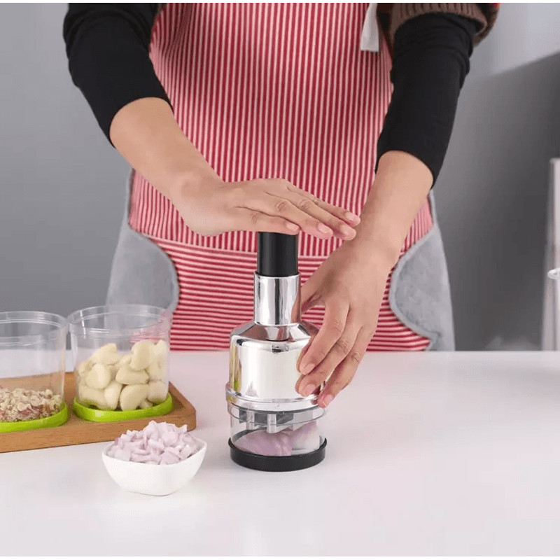 Vegetable Fruit Salad Chopper Cutter Hand Manual Food Slicer Dicer For Onion Garlic Prep 1