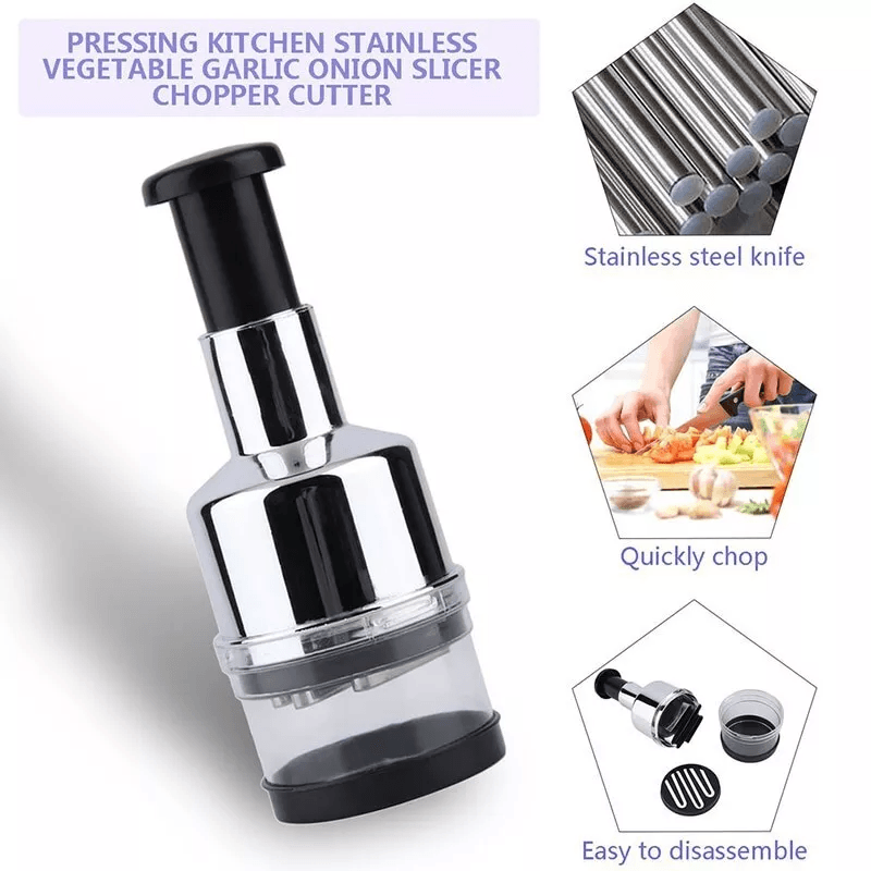 Vegetable Fruit Salad Chopper Cutter Hand Manual Food Slicer Dicer For Onion Garlic Prep 0