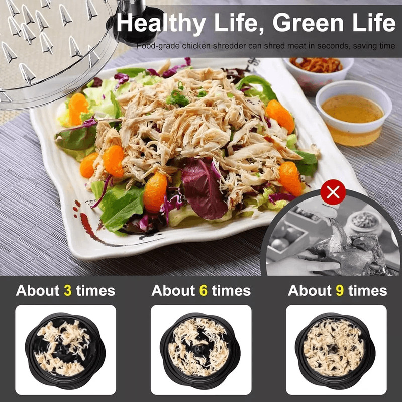 Large Chicken Shredder Tool Twist Meat Shredding Grinder With NonSlip Base BPAFree Handles Dishwash 6