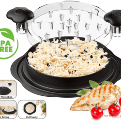 large chicken shredder tool twist, meat shredding grinder with non-slip base, bpa-free handles, dishwasher safe