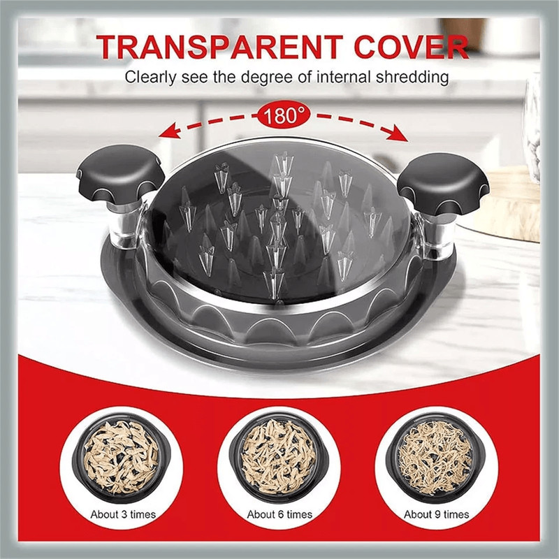 Large Chicken Shredder Tool Twist Meat Shredding Grinder With NonSlip Base BPAFree Handles Dishwash 9