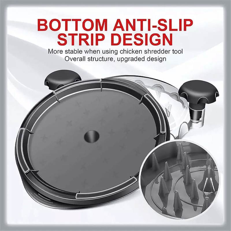 Large Chicken Shredder Tool Twist Meat Shredding Grinder With NonSlip Base BPAFree Handles Dishwash 11