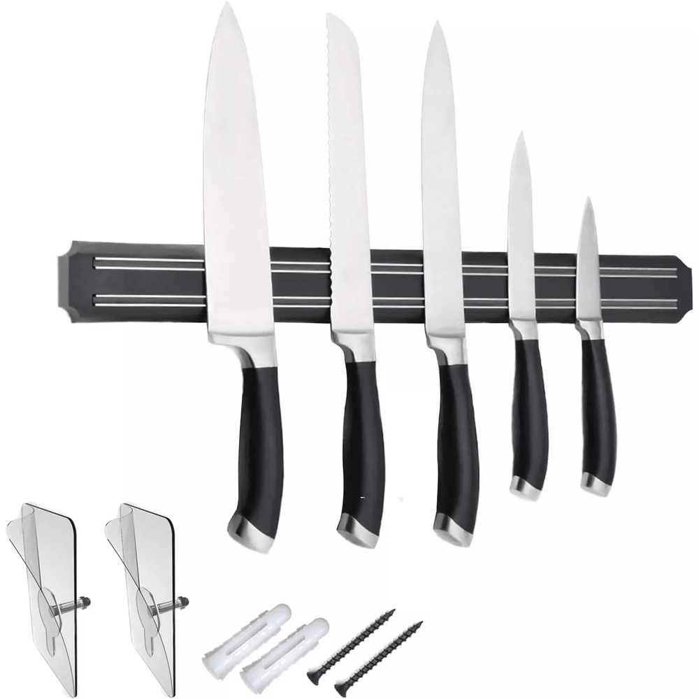 Magnetic Knife Holder Strip Wall Mount Scissor Storage Rack For Kitchen Tools 0