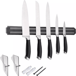 magnetic knife holder strip, wall mount scissor storage rack for kitchen tools