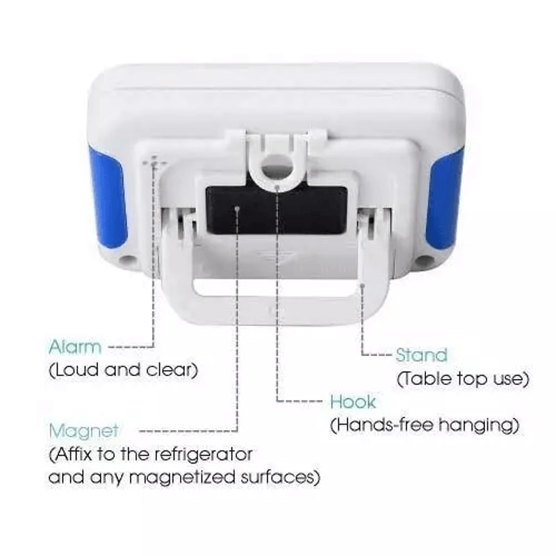 Digital Kitchen Timer With Magnetic Backing Large LCD Display Countdown Function And Loud Alarm 2