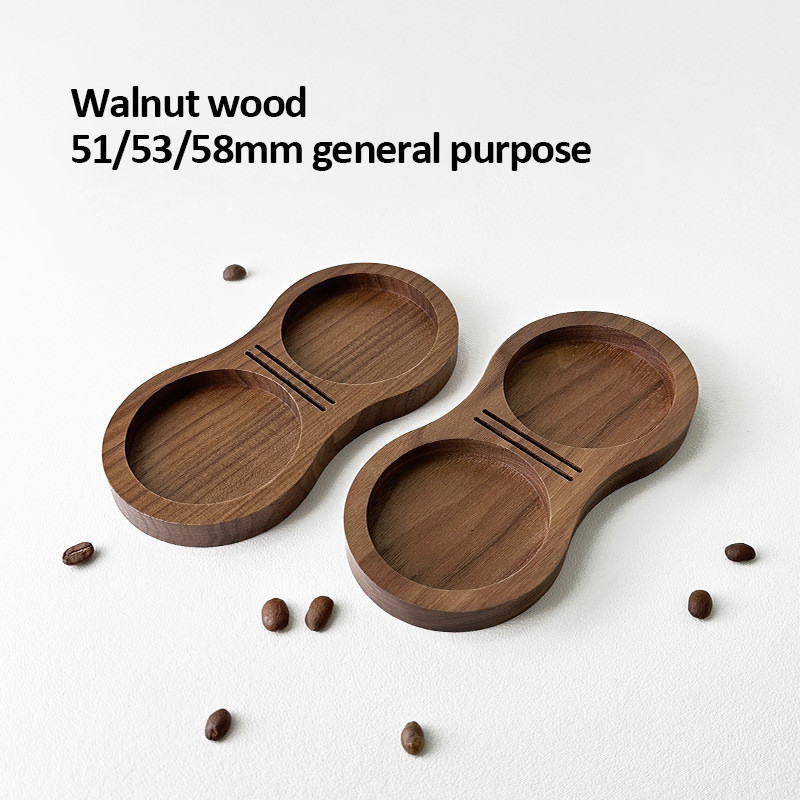 BaristaGrade Coffee Tamper Station Walnut Wooden Base For Espresso Drip Filter Tamper Storage 3