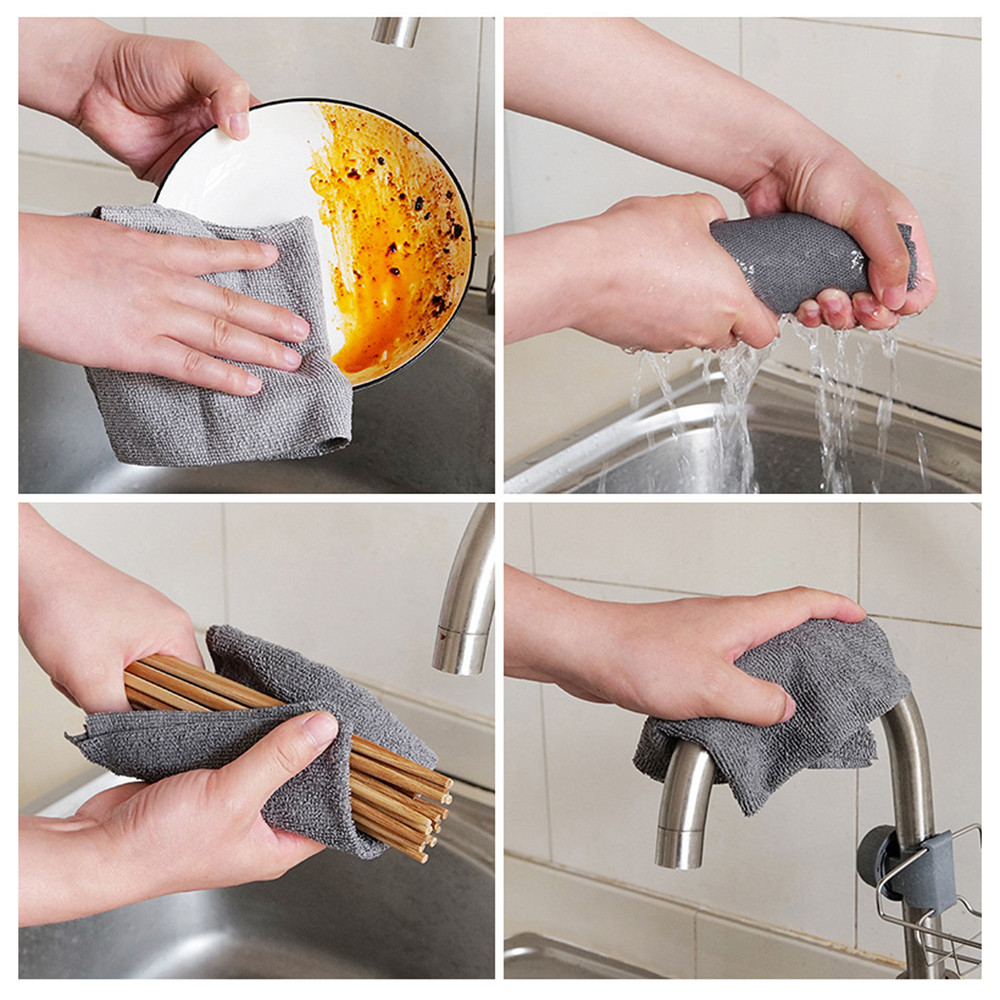 Roll With Kitchen Dishwashing Cloth, Reusable, Dry & Wet Microfiber Cloth Roll, Super Absorbent & Easy-Tear Lazy Rag
