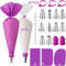 Premium Stainless Steel Nozzle Tips Set with Silicone Piping Bags, DIY Cake Decorating Kit for Beginners