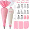 Premium Stainless Steel Nozzle Tips Set with Silicone Piping Bags, DIY Cake Decorating Kit for Beginners