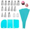 Premium Stainless Steel Nozzle Tips Set with Silicone Piping Bags, DIY Cake Decorating Kit for Beginners