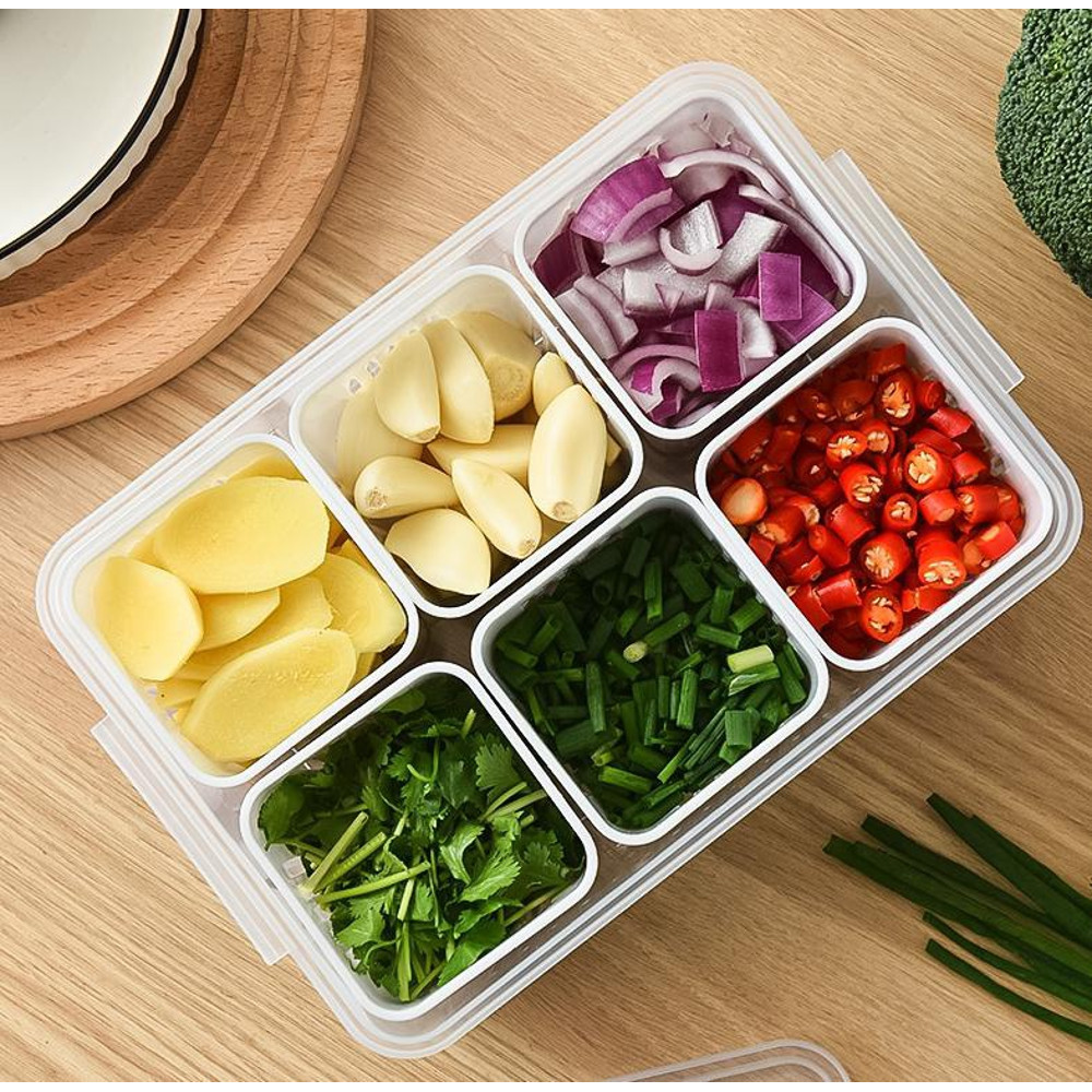 MultiPurpose Refrigerator Food Drain FreshKeeping Box Kitchen Organizer For Ginger Garlic Onion And 2