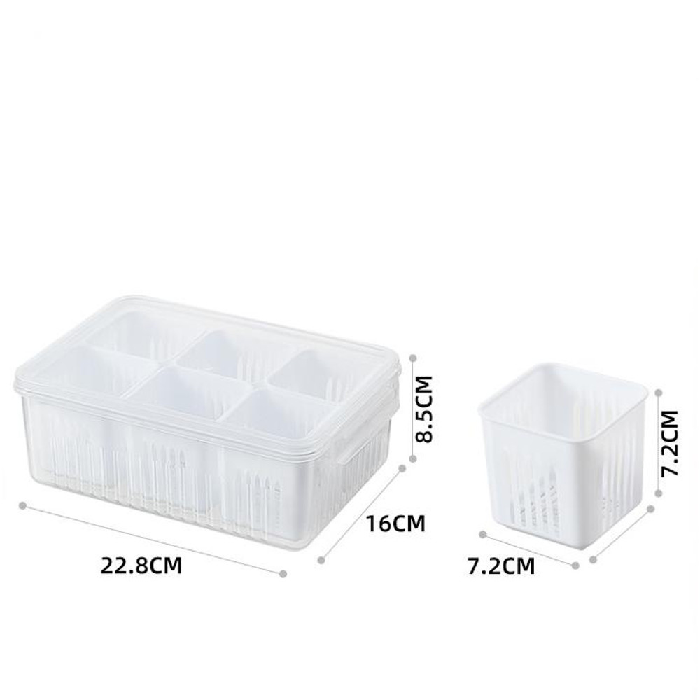 MultiPurpose Refrigerator Food Drain FreshKeeping Box Kitchen Organizer For Ginger Garlic Onion And 5