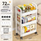 Household Multi-Layer Cart Storage Rack with Wheels, Space-Saving Kitchen, Bathroom & Bedroom Organizer