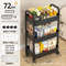 Household Multi-Layer Cart Storage Rack with Wheels, Space-Saving Kitchen, Bathroom & Bedroom Organizer