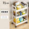 Household MultiLayer Cart Storage Rack With Wheels SpaceSaving Kitchen Bathroom Bedroom Organizer 1