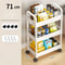 Household MultiLayer Cart Storage Rack With Wheels SpaceSaving Kitchen Bathroom Bedroom Organizer 1