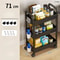 Household MultiLayer Cart Storage Rack With Wheels SpaceSaving Kitchen Bathroom Bedroom Organizer 2