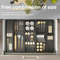 Adjustable Under Cabinet Dish Rack, Retractable Spacing Drawer Organizer for Spoons, Chopsticks Utensils Space-Saving