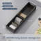 Adjustable Under Cabinet Dish Rack, Retractable Spacing Drawer Organizer for Spoons, Chopsticks Utensils Space-Saving