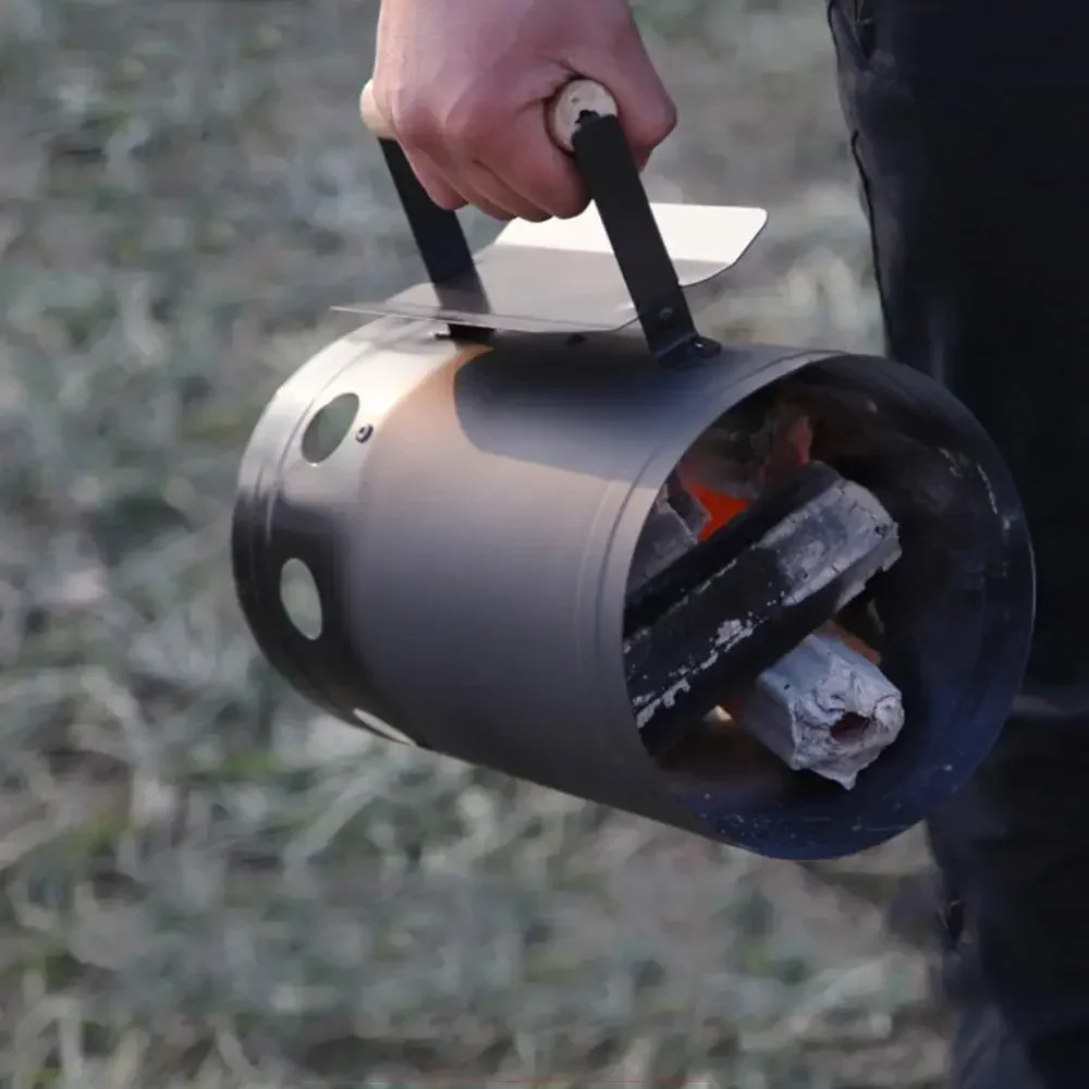 Spark Bucket Charcoal Bucket, Fast Ignition Charcoal Bucket Barbecue Stove Igniter for Outdoor Grilling & Camping