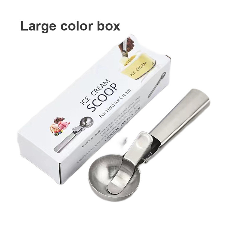 Stainless Steel Dual Purpose Ice Cream Scoop Multifunctional Fruit Scooper & Kitchen Essential for Smooth Serving
