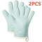 Premium Silicone Oven Mitts, Heat Resistant Cotton Lined Cooking Gloves, Waterproof & Non-Slip for BBQ, Grilling, Baking